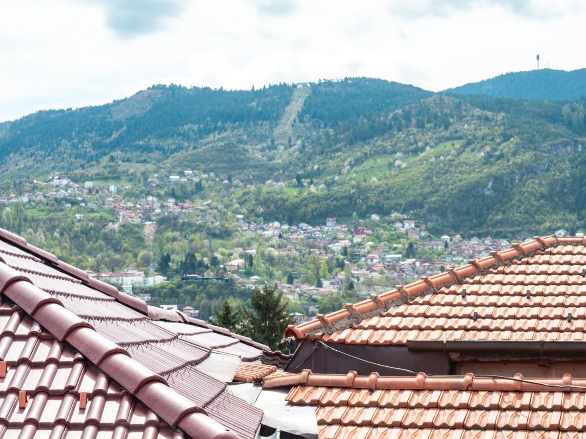 View over Sarajevo rooftops and the surrounding hills